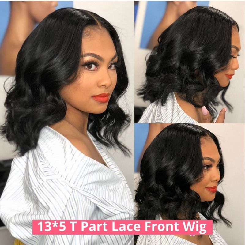 Flash Sale Sunber Affordable Short Bob Wig 13*5 T Part Lace Front Human Hair Wigs