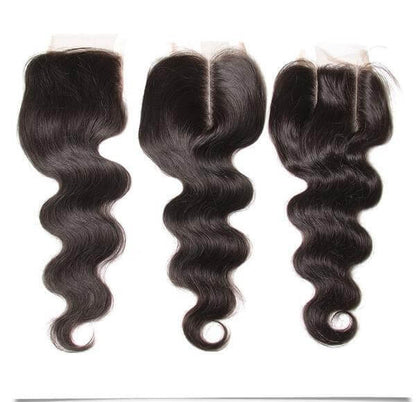 Peruvian Virgin Hair Body Wave 3 Bundles With 4*4 Free/Middle/3 Part Lace Closure - Sunberhair