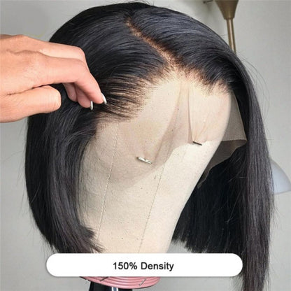 Extra 60% OFF | Sunber Blunt Cut Short Bob Pre-Cut Lace Wig Human hair