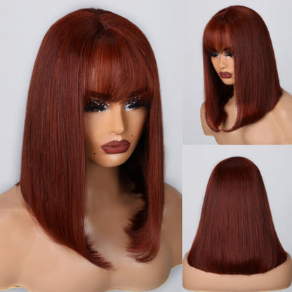 Sunber Short Bob Wig With Bangs