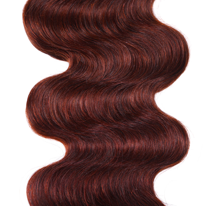 Sunber Reddish Brown Body Wave 100% Remy Human Hair 1 Bundle