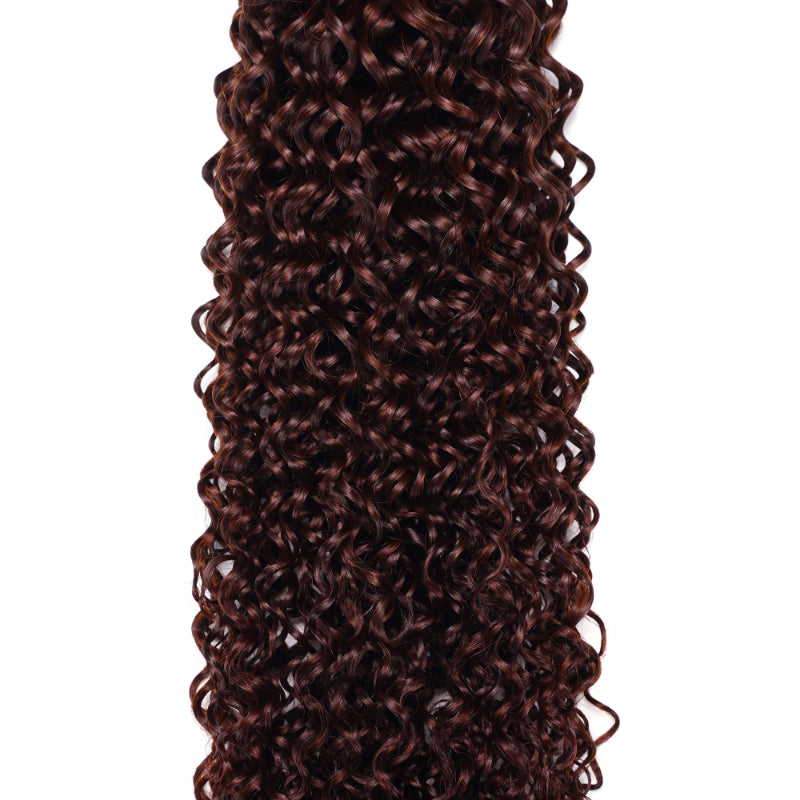 Sunber Reddish Brown Jerry Curly 100% Remy Human Hair 1 Bundle