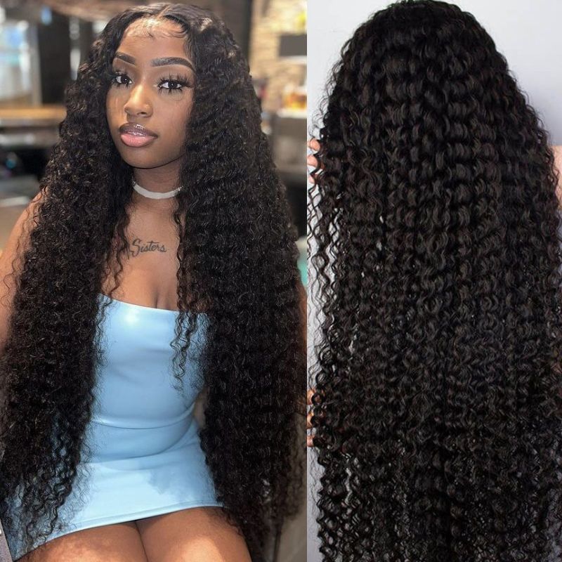 Flash Sale $100 Off Sunber Afro Kinky Curly 5x5 HD Transparent Lace Closure Wig 180% Density Glueless Human Hair Wig