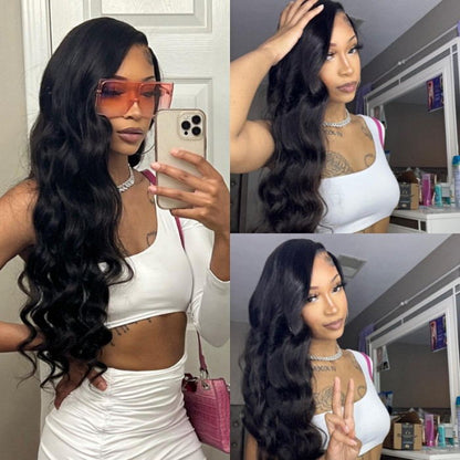 Sunber 13*4 Lace Frontal Transparent Lace Frontal Wigs Human Hair Wigs Pre Plucked Baby Hair Huge Sale