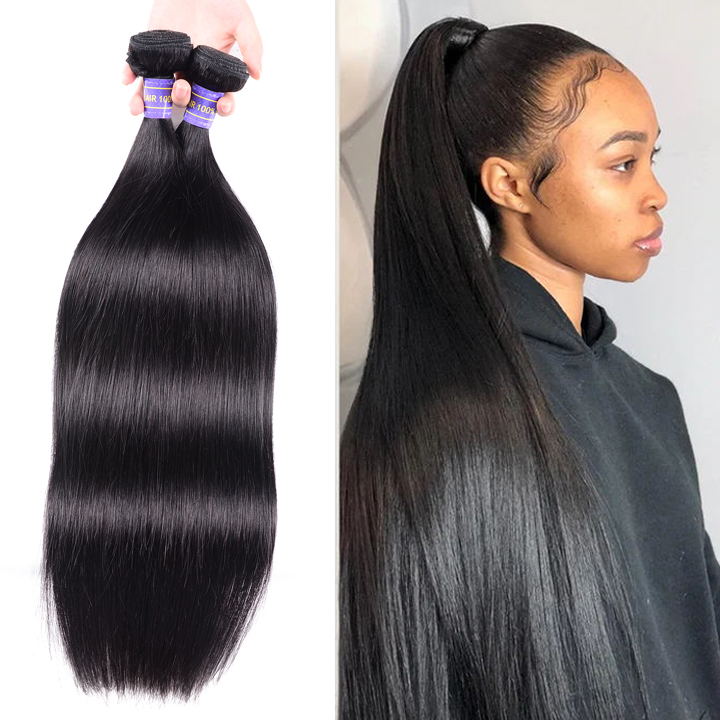 Buy 1 Get 1 Free Buy Kinky Straight  U Part Wig Get Long Free Human Hair Weave 1 Bundle Flash Sale