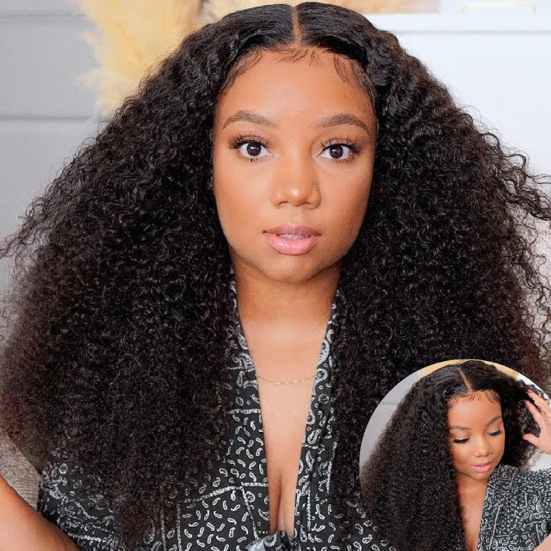 Sunber Kinky Curly 13x4 Pre Everything Lace Front Wigs Natural Hairline Human Hair Wigs Pre Plucked