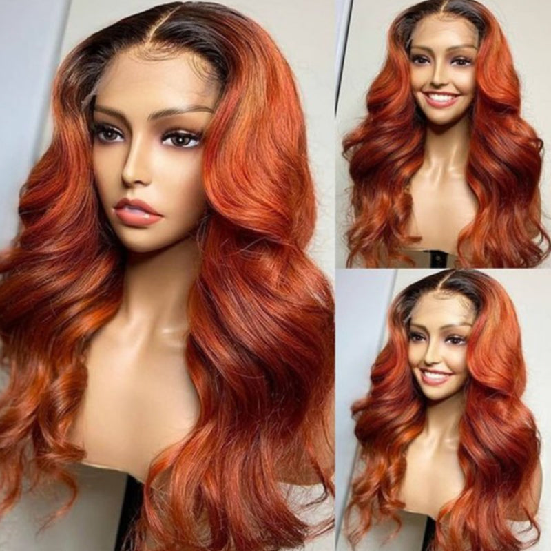 Flash Sale Sunber Cinnamon Brunette Color Loose Wave 13x4 Lace Front Wig Pre-Plucked With Babyhair