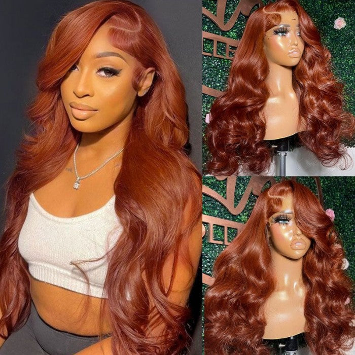 Sunber Copper Brown Body Wave 13x4 Lace Front Wigs  Pre-Plucked With Babyhair Huge Sale