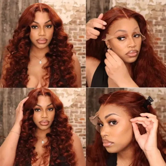 Extra 70% OFF | Sunber Reddish Brown Body Wave 6*4.75 Pre Cut Lace/ 13x4 Lace Frontal Wigs Pre-Plucked