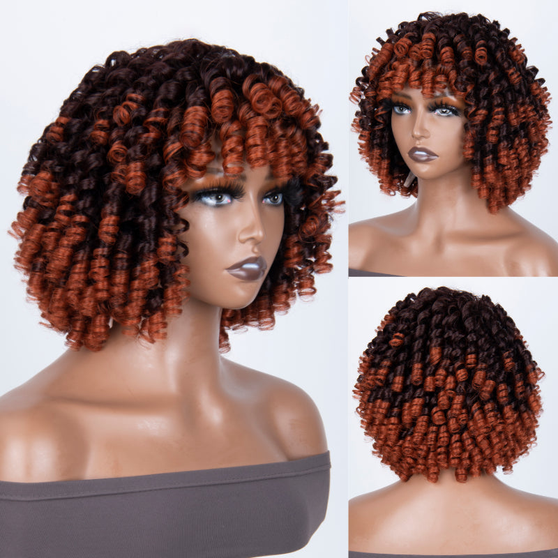 Sunber Highlight Dark Brown Bob Wig