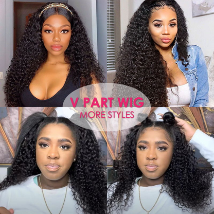 Clearance Sale Sunber V Part Wig Deep Wave No Leave Out Human Hair Wigs Beginner Friendly Flash Sale